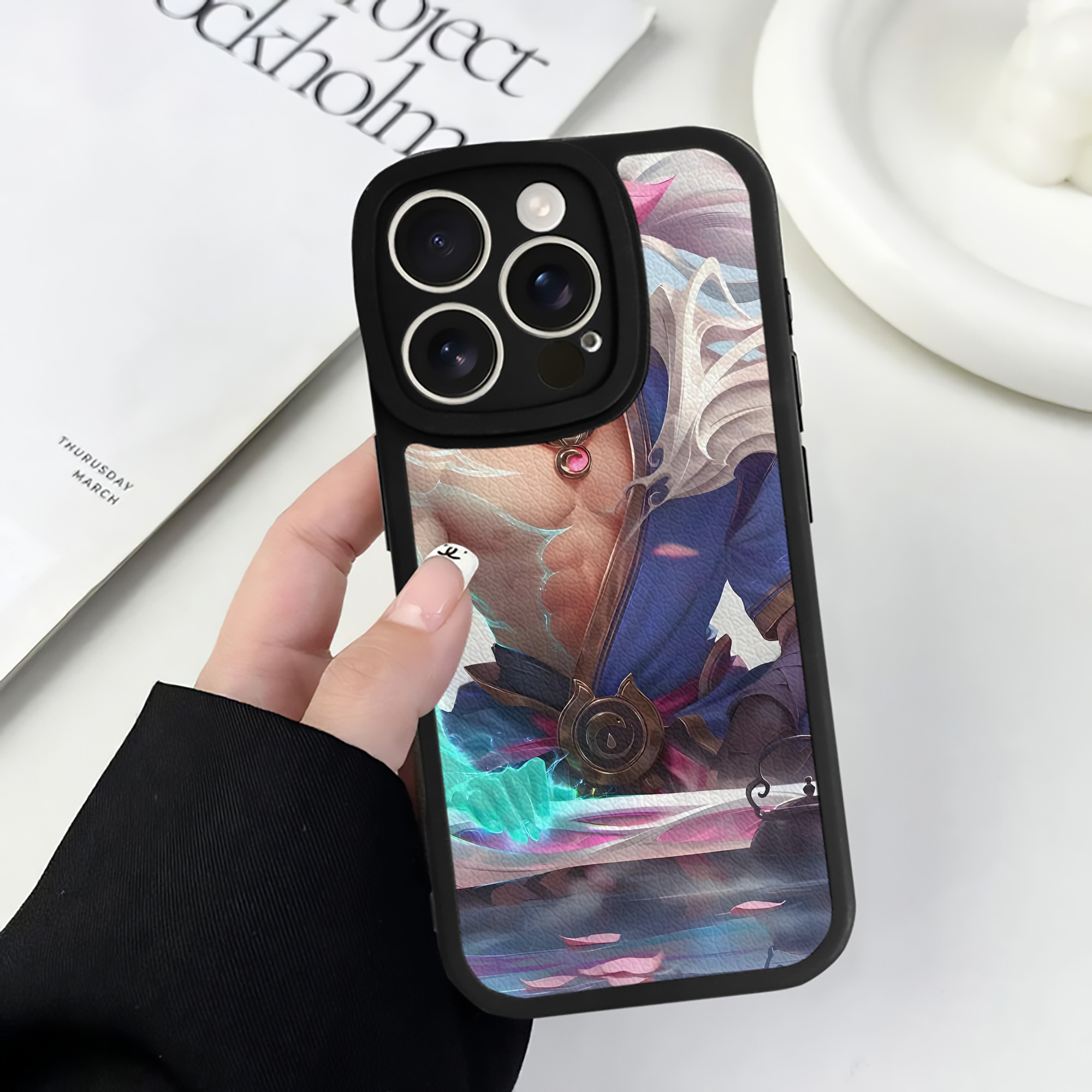 （画像用） リーグ・オブ・レジェンド League of Legends LOL 【iPhone 16シリーズ対応】シリコンスマホケース（レザー調） 材質：シリコン